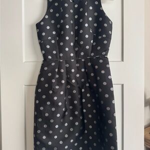 J. Crew Blue Pleated Sheath Midi Dress